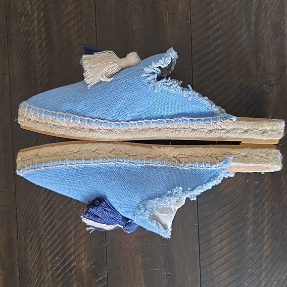 NEW Castaner 1927 Rocio Mule Azulon Blue Espadrille Tassel Slip-On Shoes - Picture 10 of 11